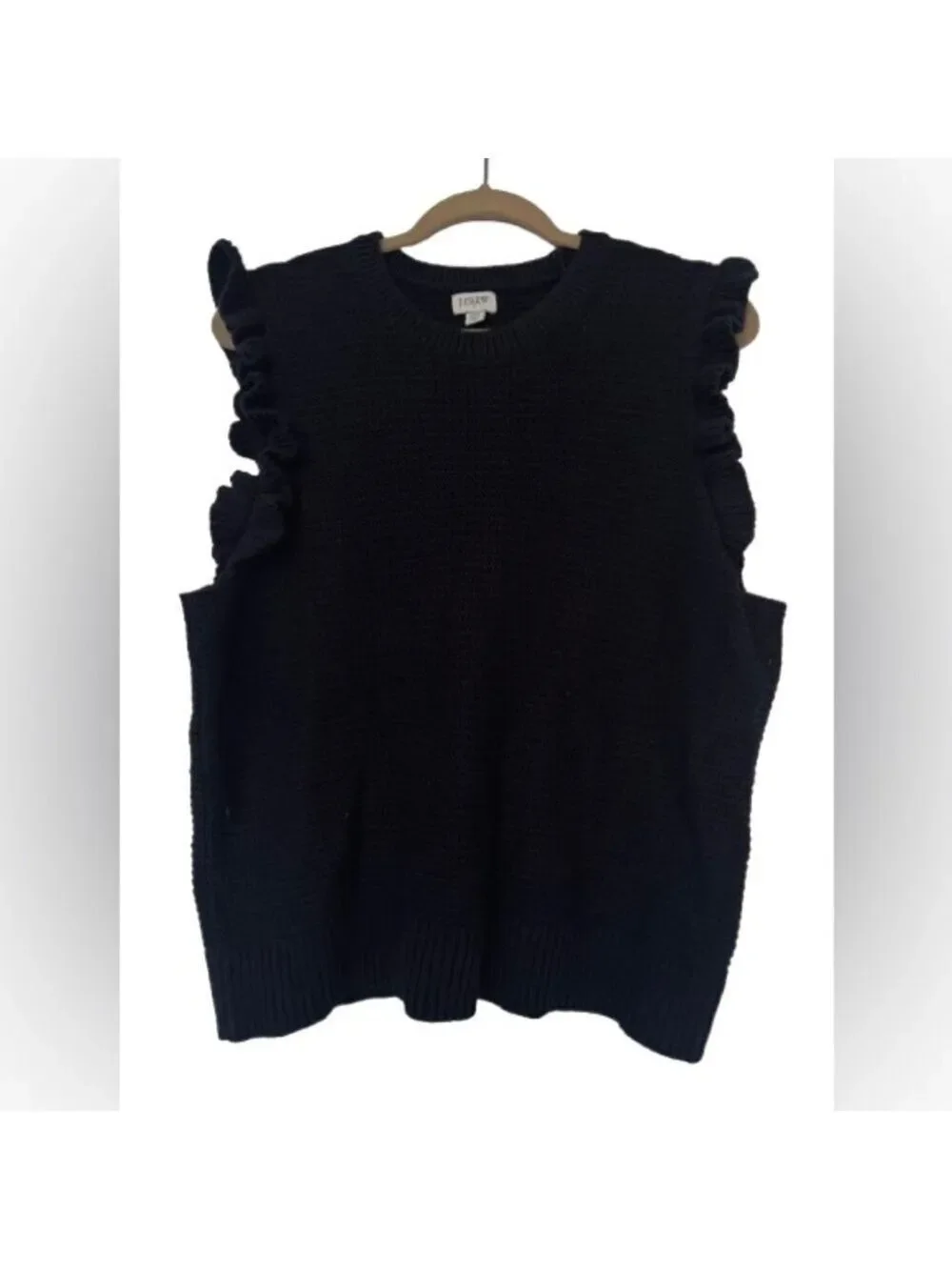 J. Crew Factory Sleeveless Ruffled Sweater. Size XXL